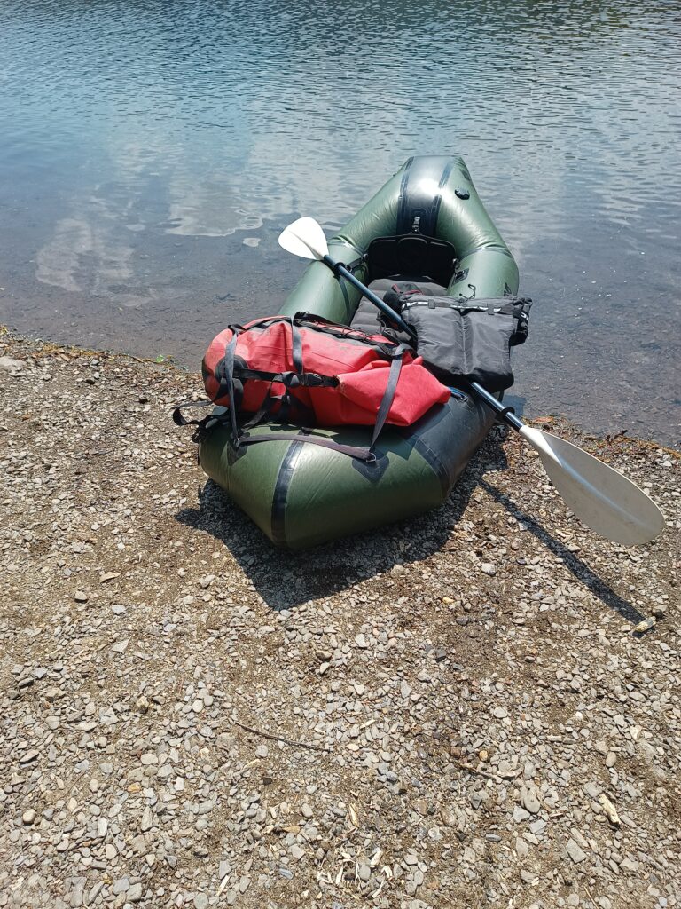 Oeps hier zou je het packraften moeten zien